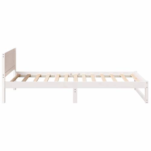 Konstrukcija kreveta Bijela Čvrsto borovo drvo 75 x 190 cm Cijena