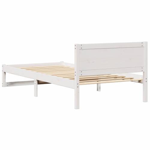 Konstrukcija kreveta Bijela Čvrsto borovo drvo 75 x 190 cm Cijena