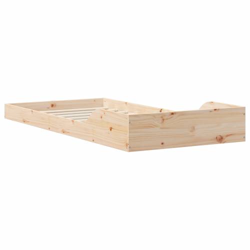 Krevetna konstrukcija Smeđa 100 x 210 cm Masivna borovina Cijena