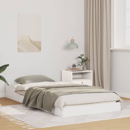 Krevetna konstrukcija Bijela 100 x 210 cm Masivna borovina Cijena