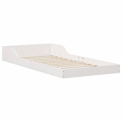 Krevetna konstrukcija Bijela 100 x 210 cm Masivna borovina Cijena
