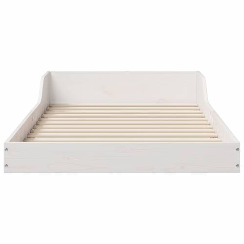 Krevetna konstrukcija Bijela 100 x 210 cm Masivna borovina Cijena