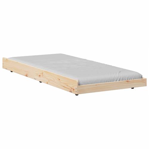Krevet Prirodni Masivna borovina 90 x 200 cm Prijenosni Cijena