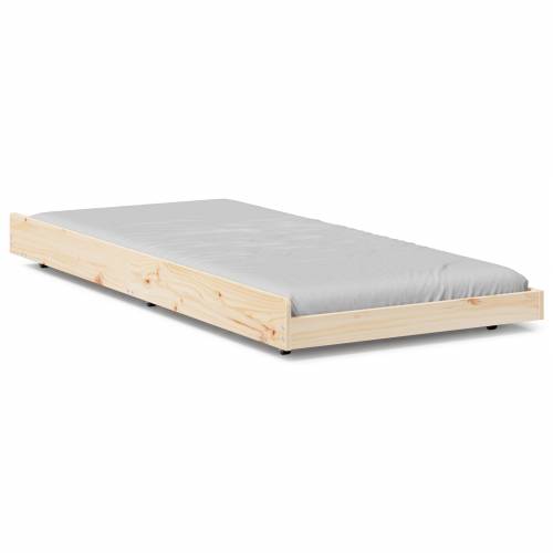 Krevet Prirodni Masivna borovina 90 x 200 cm Prijenosni Cijena