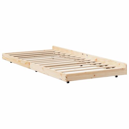 Krevet Prirodni Masivna borovina 90 x 200 cm Prijenosni Cijena