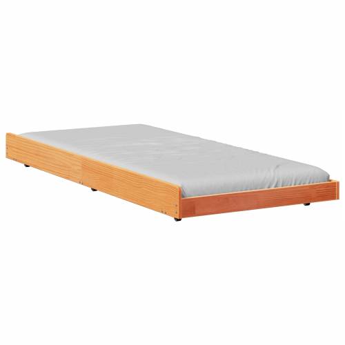Krevetni okvir Smeđi Masivna borovina 90 x 200 cm Izdržljiv Cijena