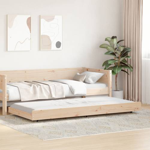 Prirodni krevetni okvir Prirodna boja Čvrsta borovina 80 x 200 cm Cijena