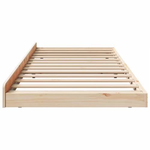 Prirodni krevetni okvir Prirodna boja Čvrsta borovina 80 x 200 cm Cijena