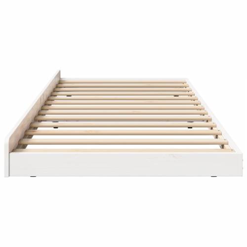 Krevetna konstrukcija Bijela Drvo bora 75 x 190 cm Sklopivo Cijena