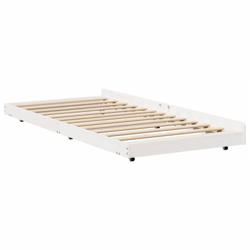 Krevetna konstrukcija Bijela Drvo bora 75 x 190 cm Sklopivo Cijena