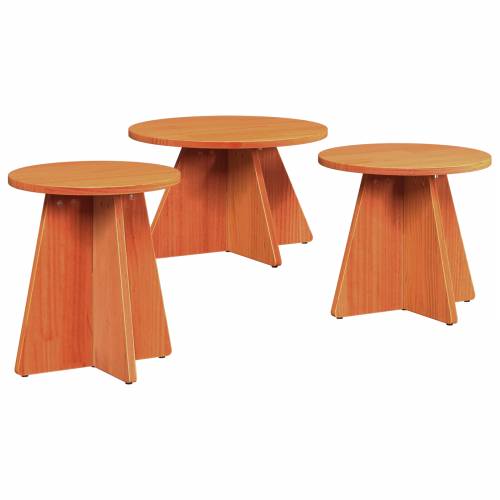 3 pcs Vosak smeđa 49 x 49 x 30 cm Čvrsta borova drva Cijena