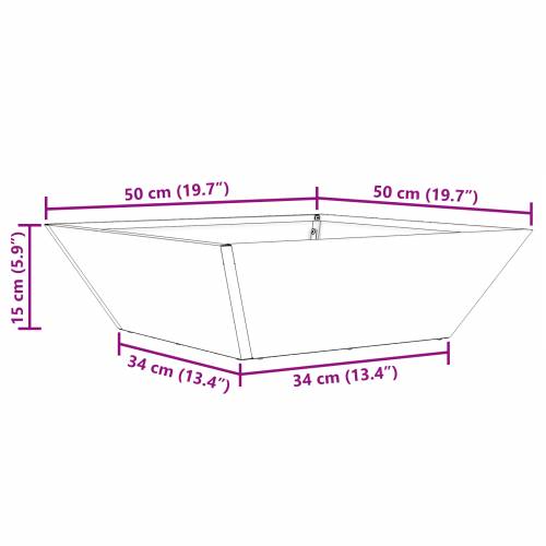Set plastičnih saksija Antracit Plastika 50 x 50 x 15 cm Cijena