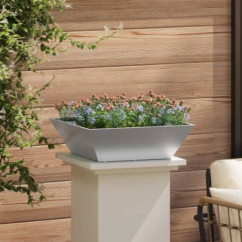 Metalna sadilica Pocinčani čelik 50 x 50 x 15 cm Pravokutna Cijena