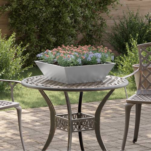 Metalna sadilica Pocinčani čelik 50 x 50 x 15 cm Izdržljiva Cijena