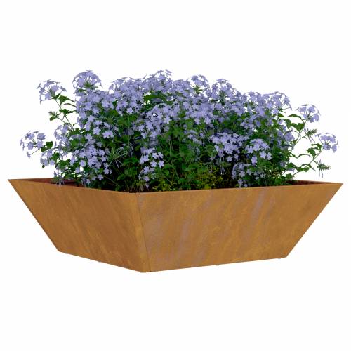 Metalna saksija Čelik otpornog na vremenske uvjete 50 x 50 x 15 cm Cijena