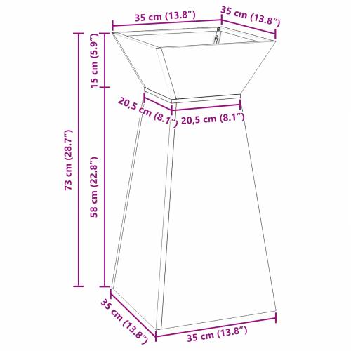 Stalak za Biljke Antracit Plastika 35 x 35 x 73 cm Sadilice Cijena