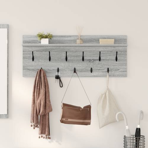 Vješalica za kapute na zidu Sivi hrast sonoma 100 x 40 x 12 cm Cijena