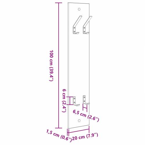 Vješalica za kapute na zidu sonoma hrast 20 x 1.5 x 100 cm Cijena
