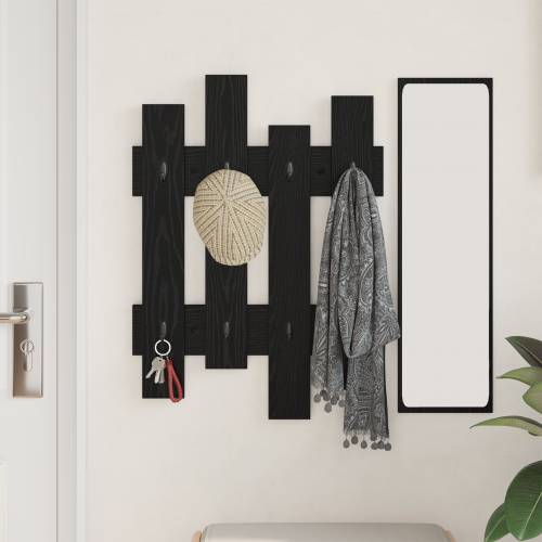 Vješalica za kapute na zidu Crni hrast 60 x 3 x 82 cm Cijena