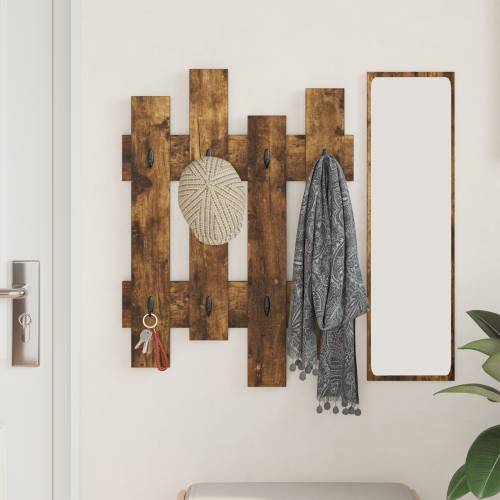 Vješalica za kapute na zidu 60 x 3 x 82 cm Konstruirano drvo Cijena