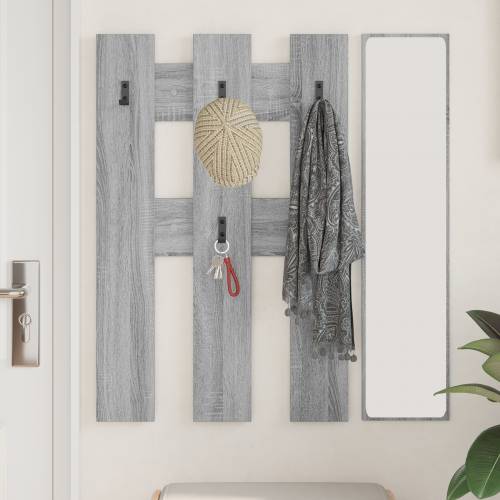 Vješalica za kapute na zidu Sivi hrast sonoma 65 x 3 x 100 cm Cijena