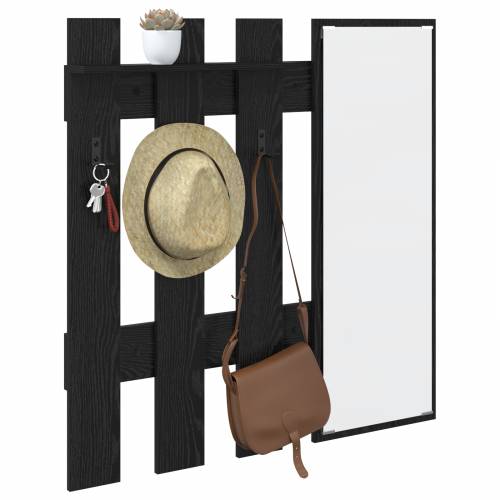 Vješalica za kapute na zidu Crni hrast 100 x 10 x 100 cm Cijena