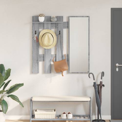 Vješalica za kapute na zidu Sivi hrast sonoma 100 x 10 x 100 cm Cijena