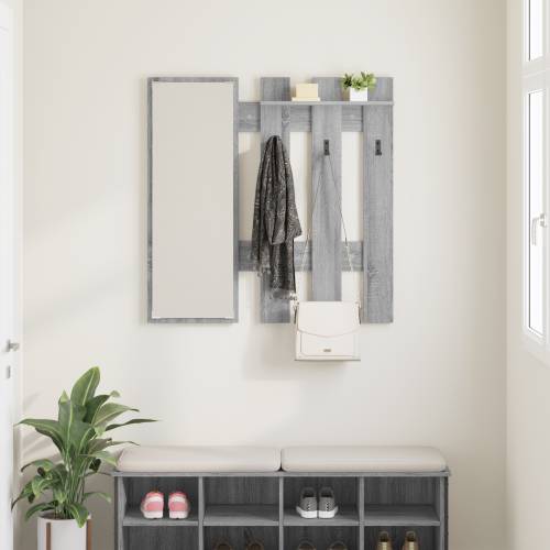 Vješalica za kapute na zidu Sivi hrast sonoma 100 x 10 x 100 cm Cijena