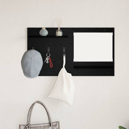 Vješalica za kapute na zidu Crni hrast 90 x 10 x 50 cm Cijena