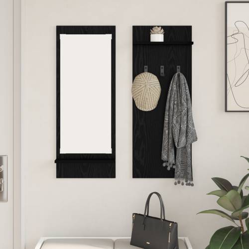 Vješalica za kapute na zidu Crni hrast 70 x 10 x 90 cm Cijena