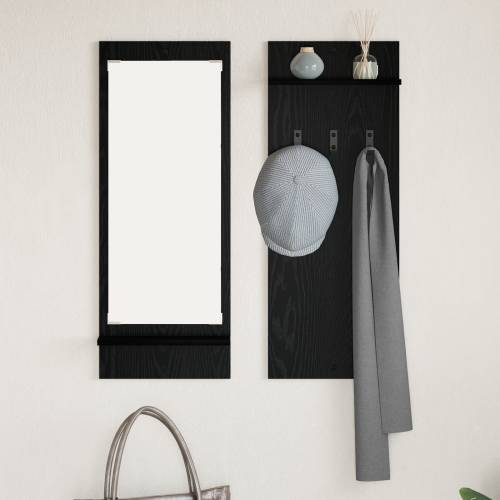 Vješalica za kapute na zidu Crni hrast 70 x 10 x 90 cm Cijena