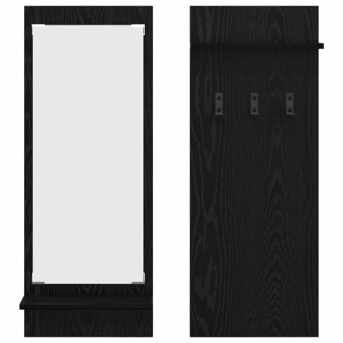 Vješalica za kapute na zidu Crni hrast 70 x 10 x 90 cm Cijena