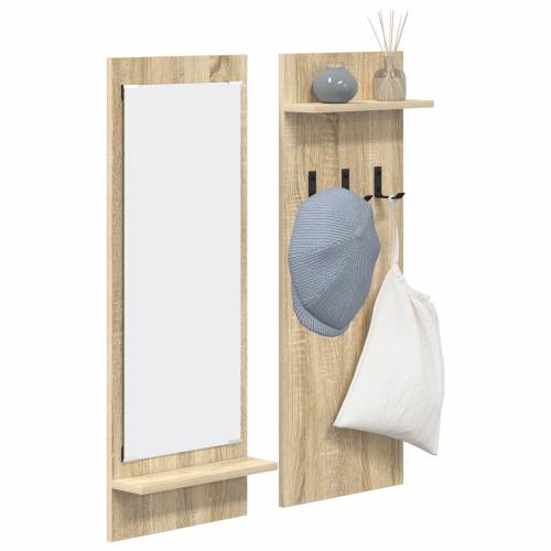 Vješalica za kapute na zidu 70 x 10 x 90 cm Konstruirano drvo Cijena