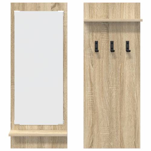 Vješalica za kapute na zidu 70 x 10 x 90 cm Konstruirano drvo Cijena