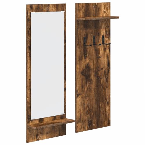 Vješalica za kapute na zidu 70 x 10 x 90 cm Konstruirano drvo Cijena