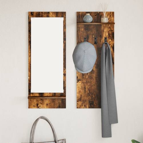 Vješalica za kapute na zidu 70 x 10 x 90 cm Konstruirano drvo Cijena