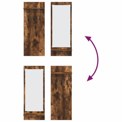 Vješalica za kapute na zidu 70 x 10 x 90 cm Konstruirano drvo Cijena
