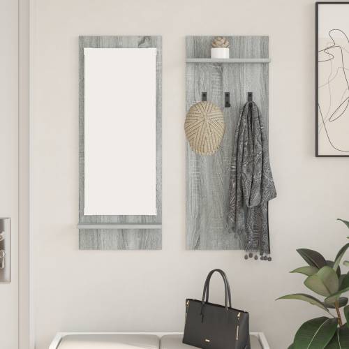Vješalica za kapute na zidu 70 x 10 x 90 cm Konstruirano drvo Cijena