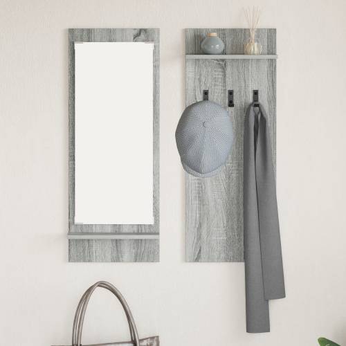 Vješalica za kapute na zidu 70 x 10 x 90 cm Konstruirano drvo Cijena