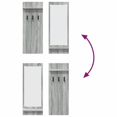 Vješalica za kapute na zidu 70 x 10 x 90 cm Konstruirano drvo Cijena