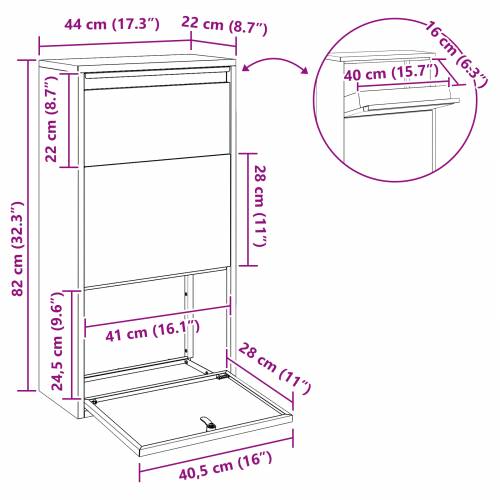 Sandučić za pakete 44x22x82 cm Čelik otporan na vremenske uvjete Cijena