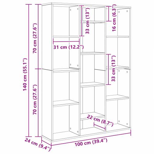 Pregradna pregača s policom Crni hrast 100 x 24 x 140 cm Cijena