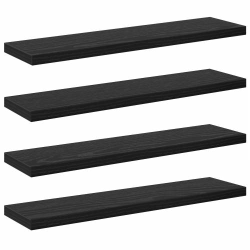 Police za Knjige 4 kom Crni Dub 40x10x1.5 cm Od MDF-a Cijena