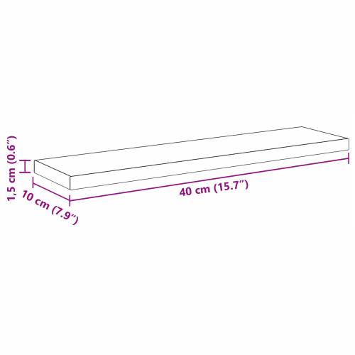 Police za Knjige 4 kom Crni Dub 40x10x1.5 cm Od MDF-a Cijena