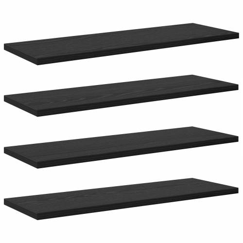 Crna Hrastova Knjigovodstvena Polica - Set od 4, 60x20x1,5 cm, Napravljena od inženjerskog drveta Cijena