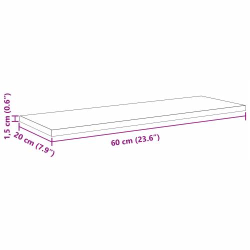 Crna Hrastova Knjigovodstvena Polica - Set od 4, 60x20x1,5 cm, Napravljena od inženjerskog drveta Cijena