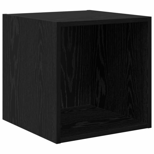 zidni ormari - paket od 2 u crnom hrastu, 37 x 37 x 37 cm, konstruirano drvo. Cijena