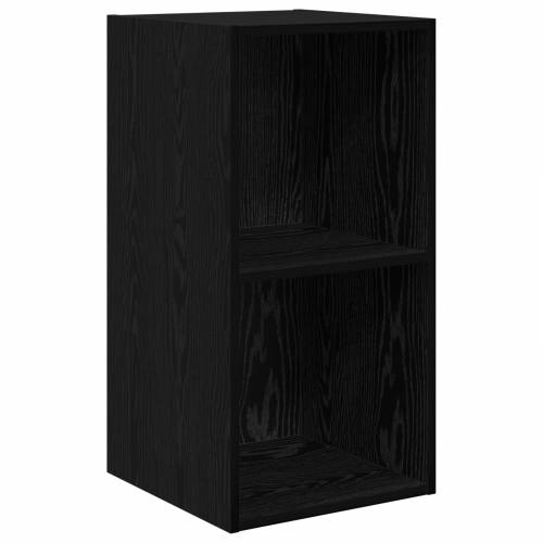 Zidna TV jedinica u crnom hrastu - 37 x 37 x 72 cm, izrađeno od inženjerskog drveta Cijena