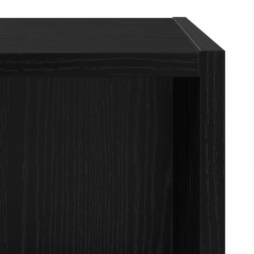Zidna TV jedinica u crnom hrastu - 37 x 37 x 72 cm, izrađeno od inženjerskog drveta Cijena