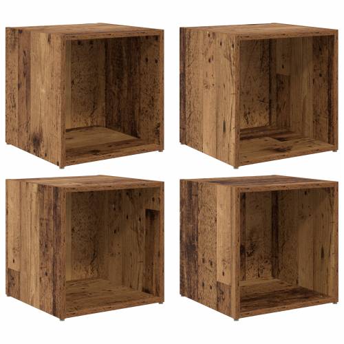 TV ormari - 4 komada starog drva - 37 x 35 x 37 cm - Obradeno drvo Cijena